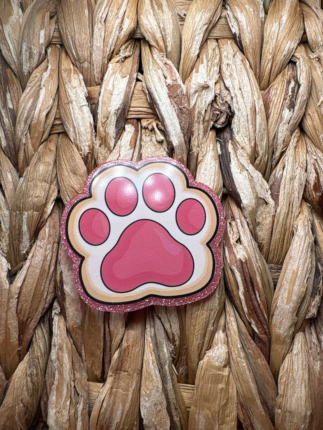 Pink Paw Print Acrylic Flatback