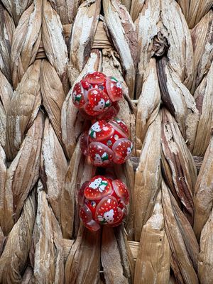 HK Red Heart Clay Bead 