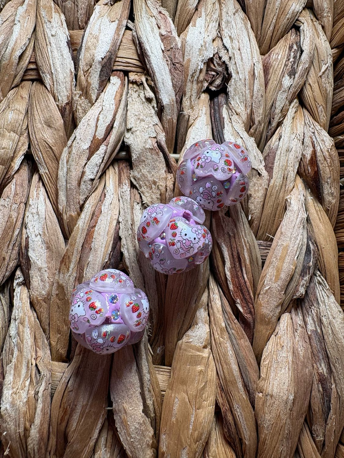 HK Purple Heart Clay Bead 