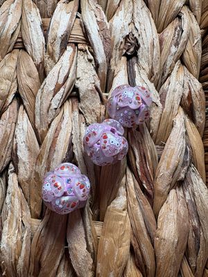 HK Purple Heart Clay Bead 