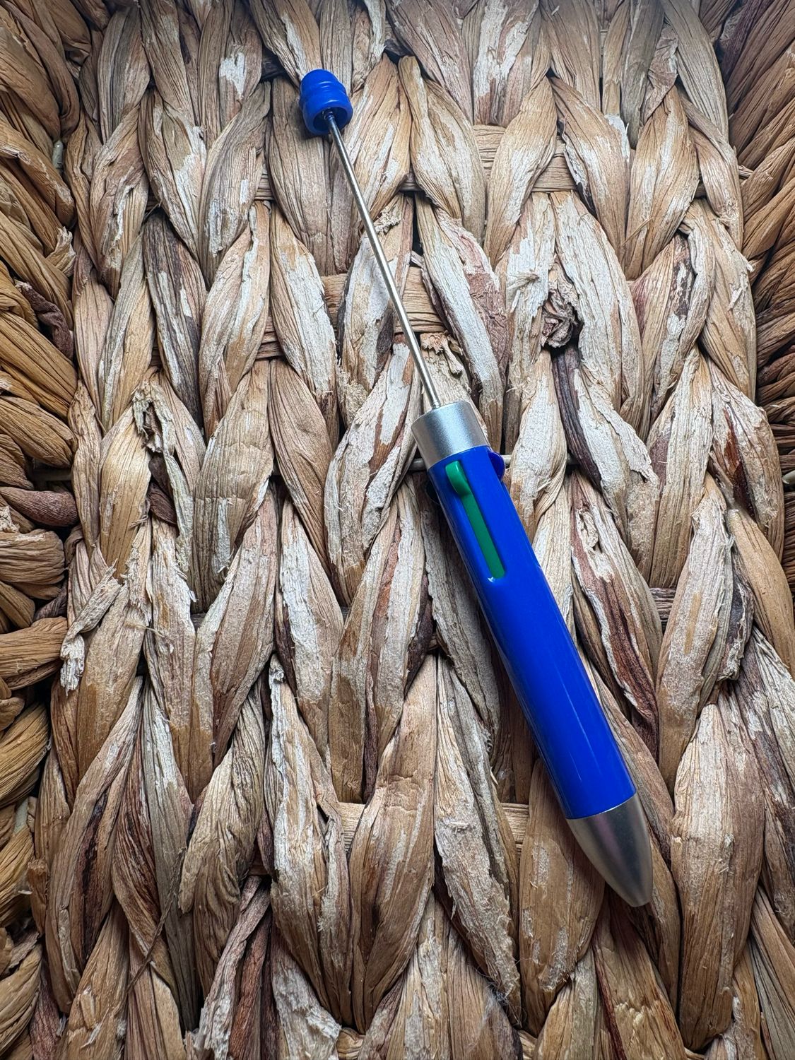 Blue 4-Color Beadable Pen