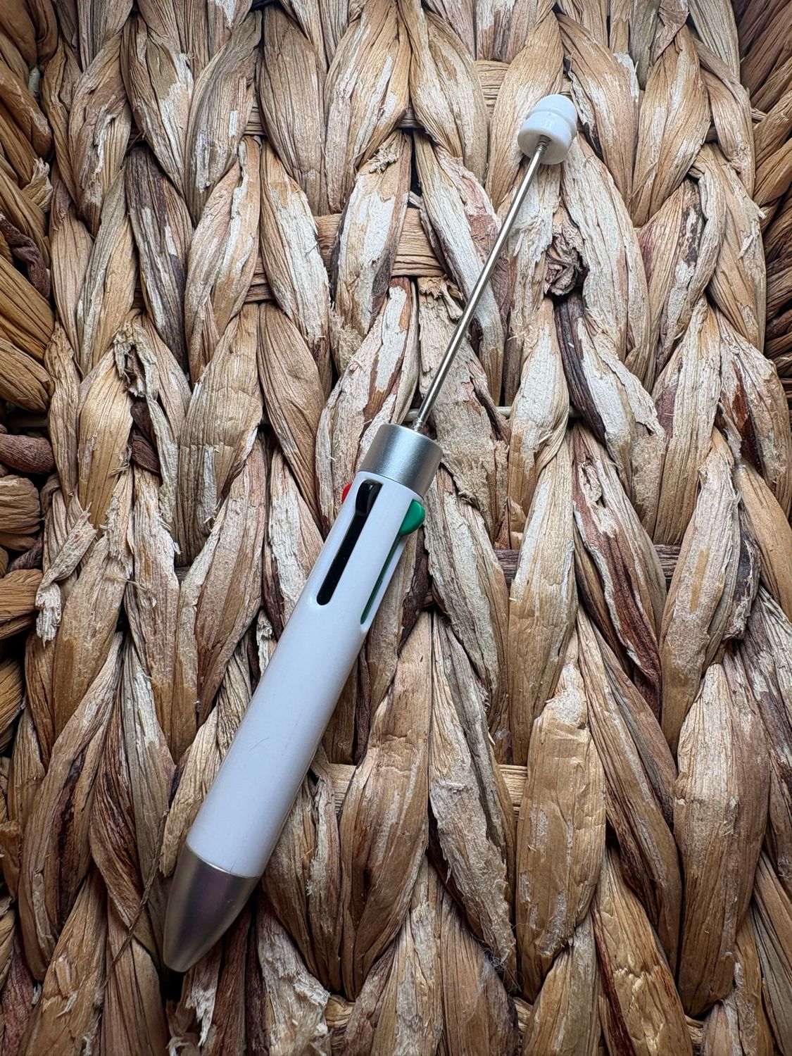 White 4-Color Beadable Pen