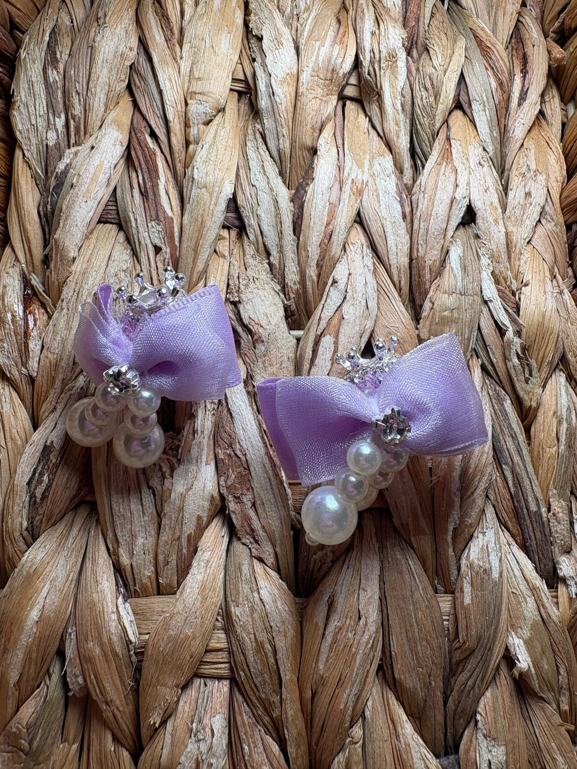 Purple Pearl Dangle Sugar Crown Bead 