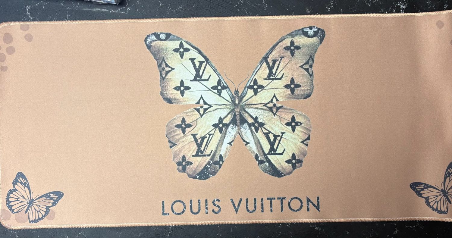 LV Butterfly Desk Mat