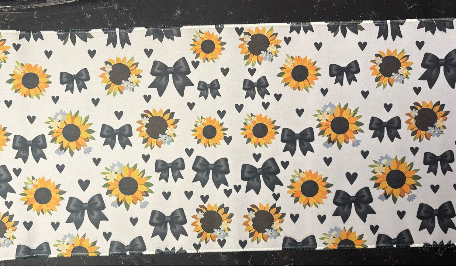 Sunflower Bow Desk Mat 