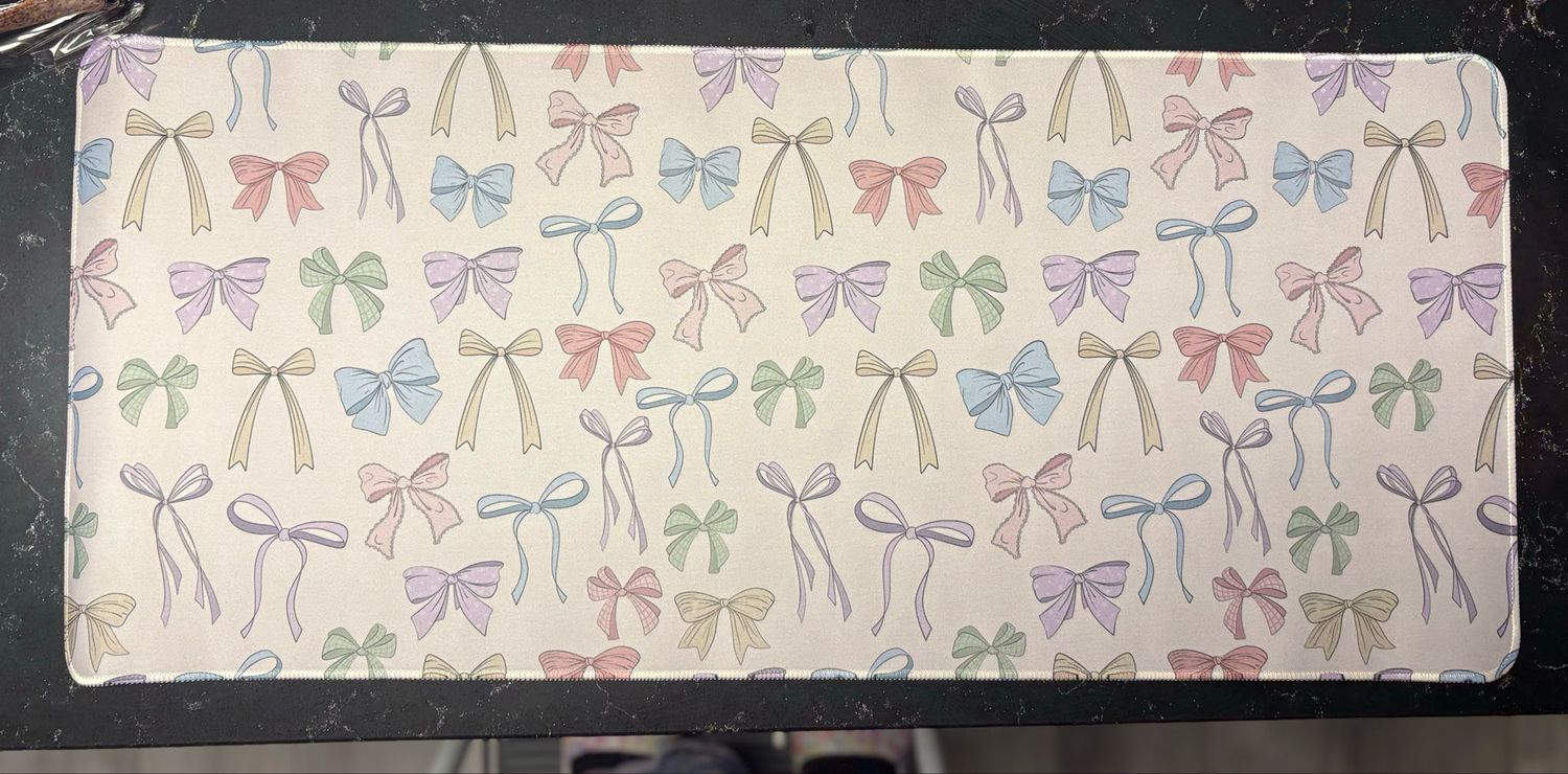 Colorful Bow Desk Mat 