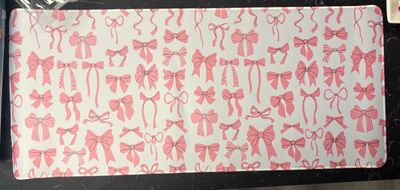 Pink Bow Desk Mat 