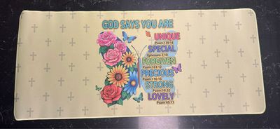 God Says You Are Desk Mat