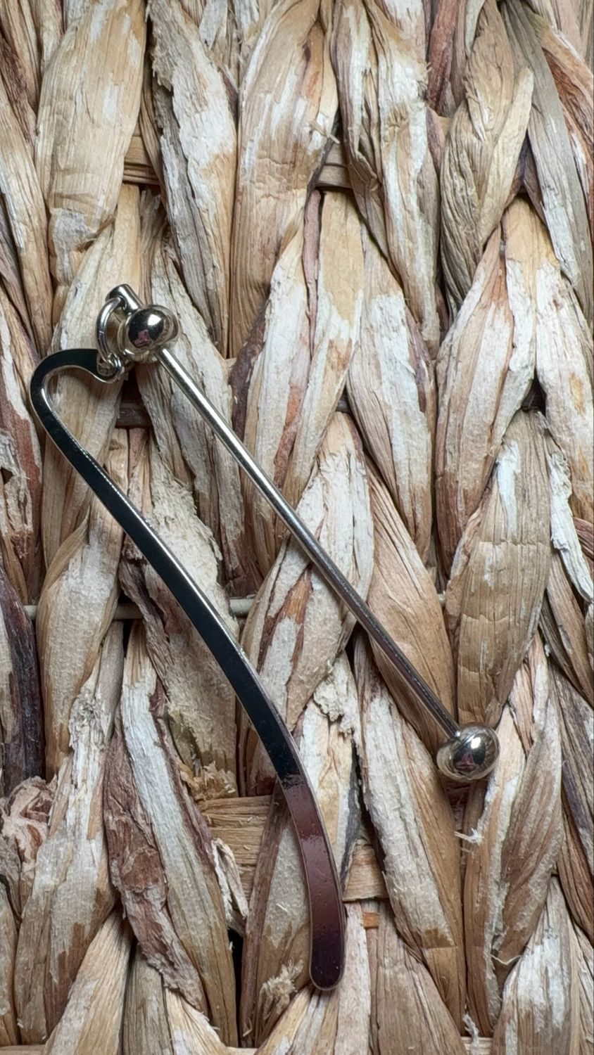 Silver Beadable Bookmark