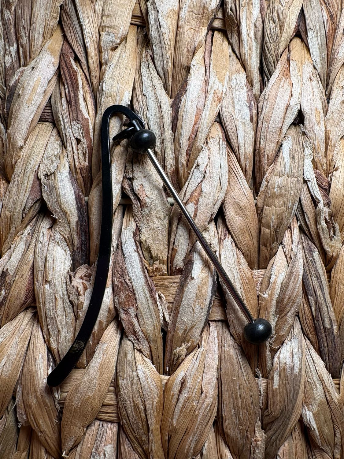 Black Beadable Bookmark