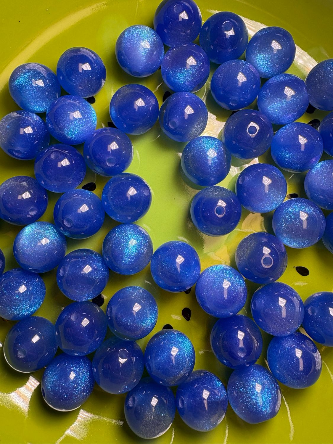 15mm Dark Blue UV Galaxy Bulk Bag-50pc