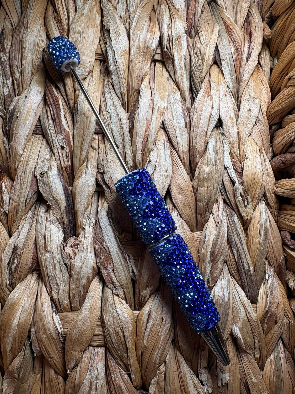 Blue/Blue Zig Zag Rhinestone Pen