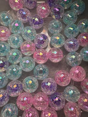 Bulk Bead Bag #C3  16mm Crackle Mix 