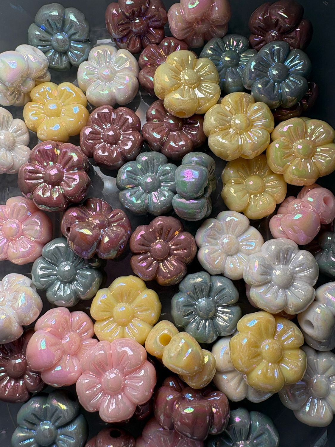 Bulk Bead Bag #S1 Flower 50pc