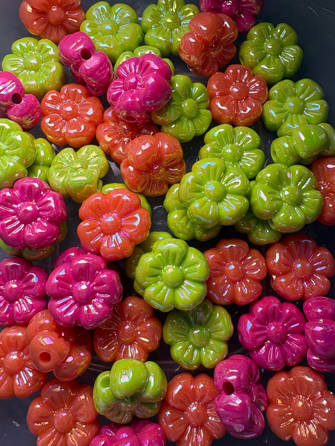 Bulk Bead Bag #S2 Flower 50pc