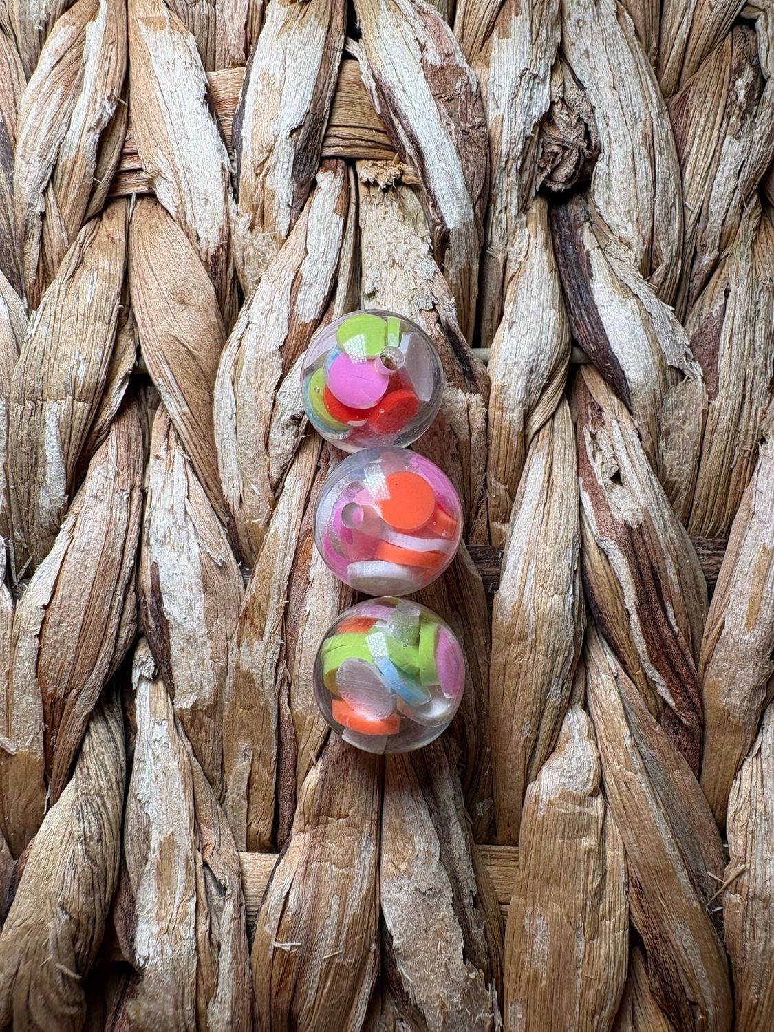 16mm Confetti Circle Bead