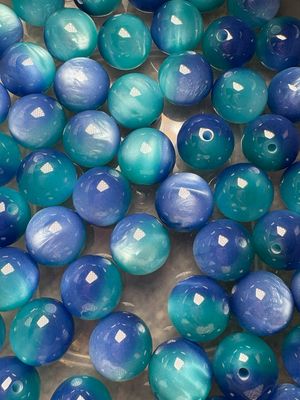 Bulk Bead Bag #S14 16mm Blue Ombré 50pc