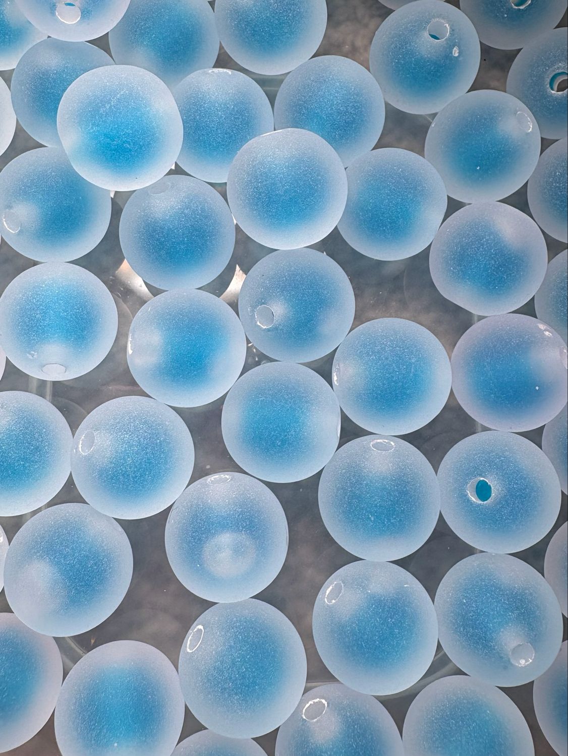 Bulk Bead Bag #DL1 16mm Frosted Double Layer