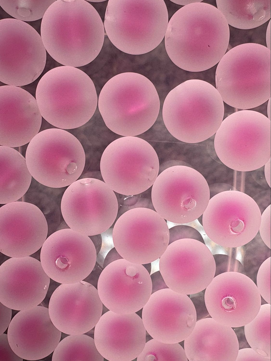 Bulk Bead Bag #DL4 16mm Frosted Double Layer