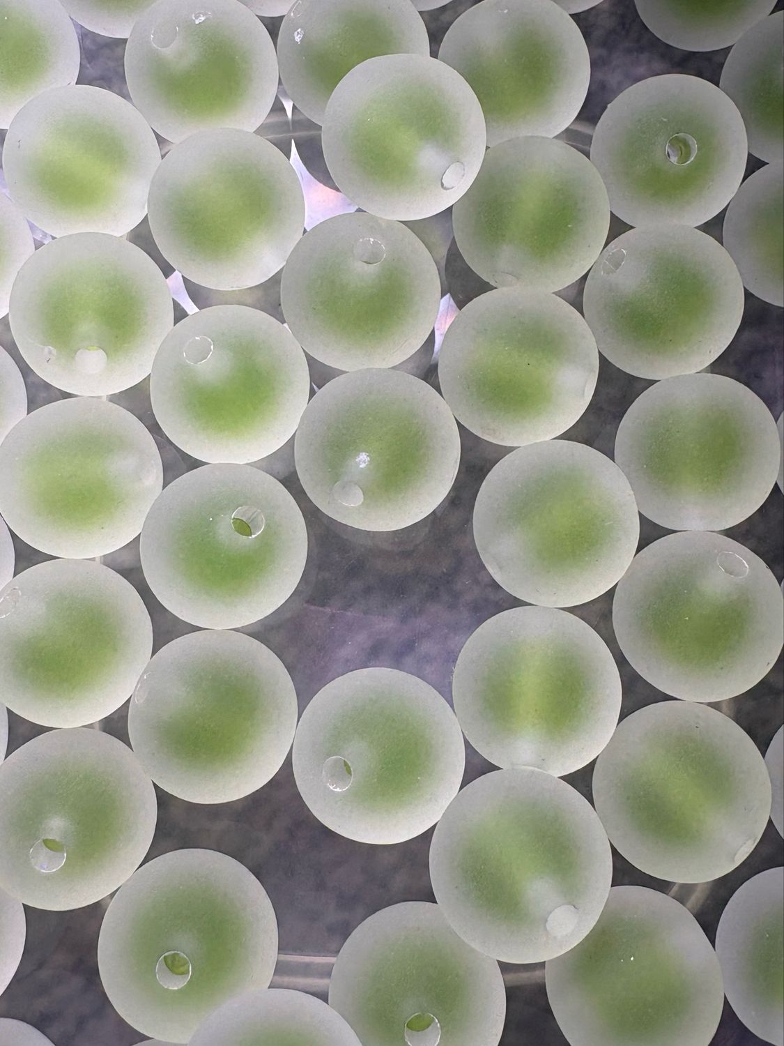 Bulk Bead Bag #DL8 16mm Frosted Double Layer