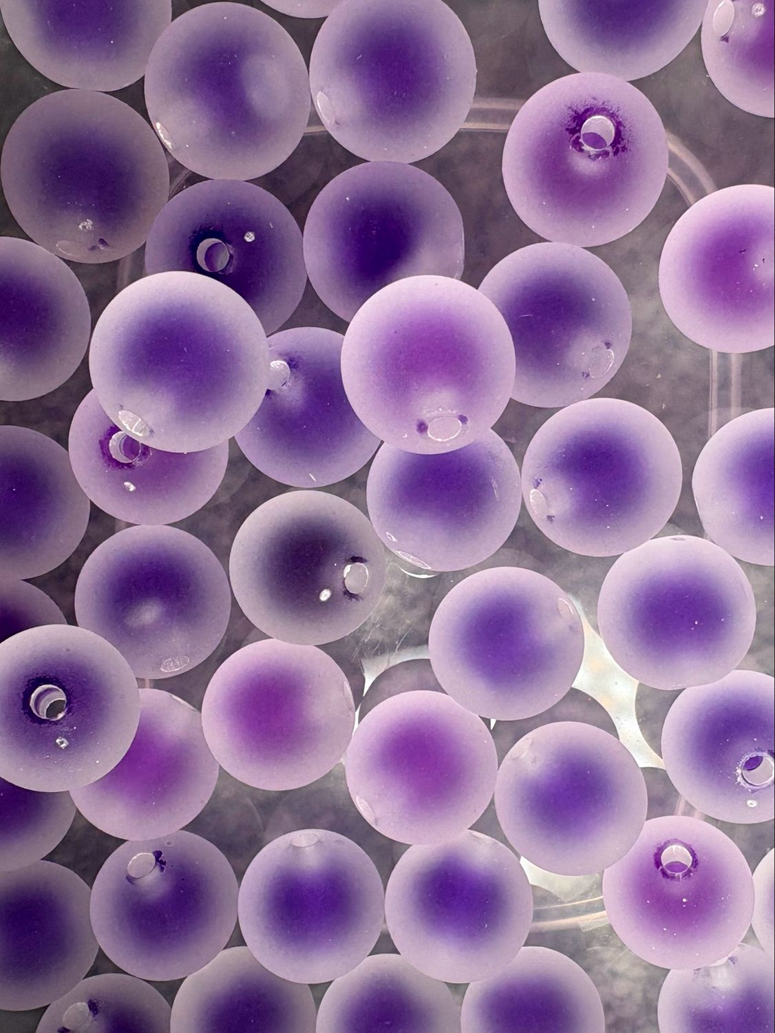 Bulk Bead Bag #DL5 16mm Frosted Double Layer