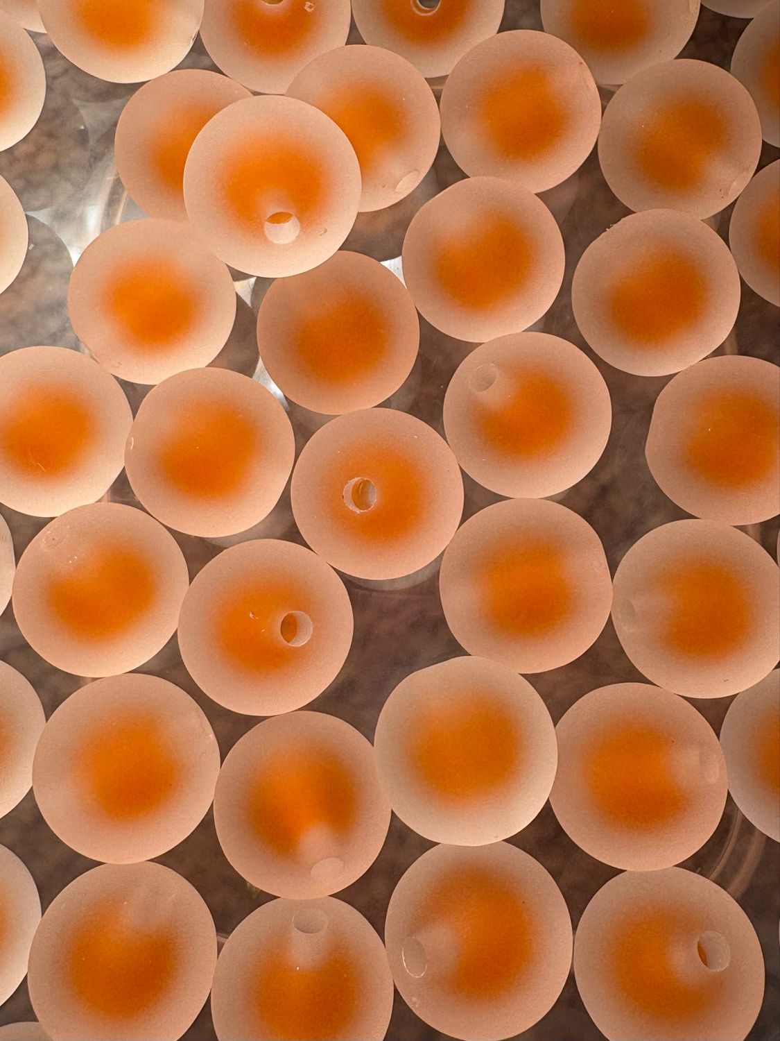 Bulk Bead Bag #DL7 16mm Frosted Double Layer