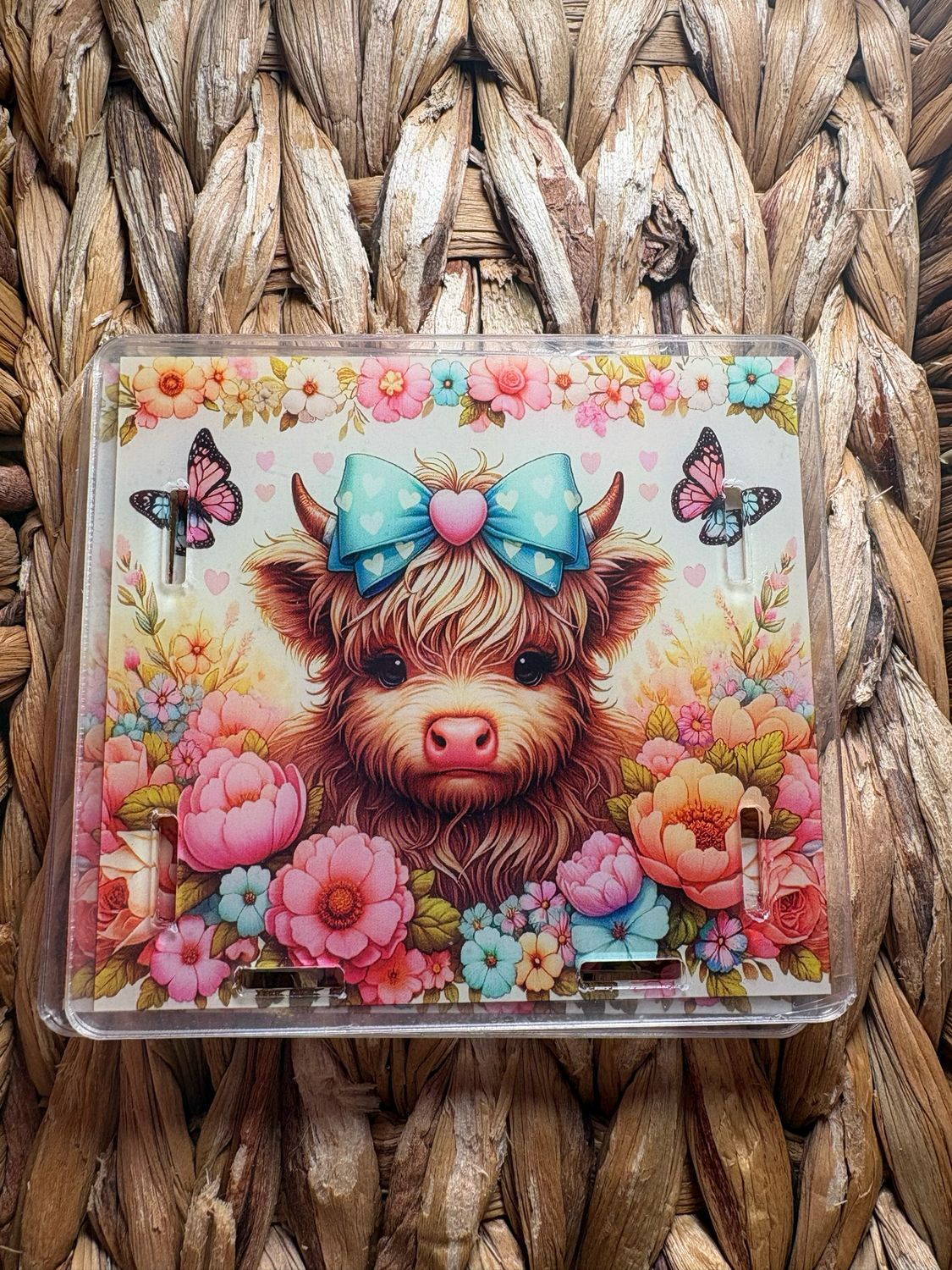 Cow with Blue Bow Pen Box
