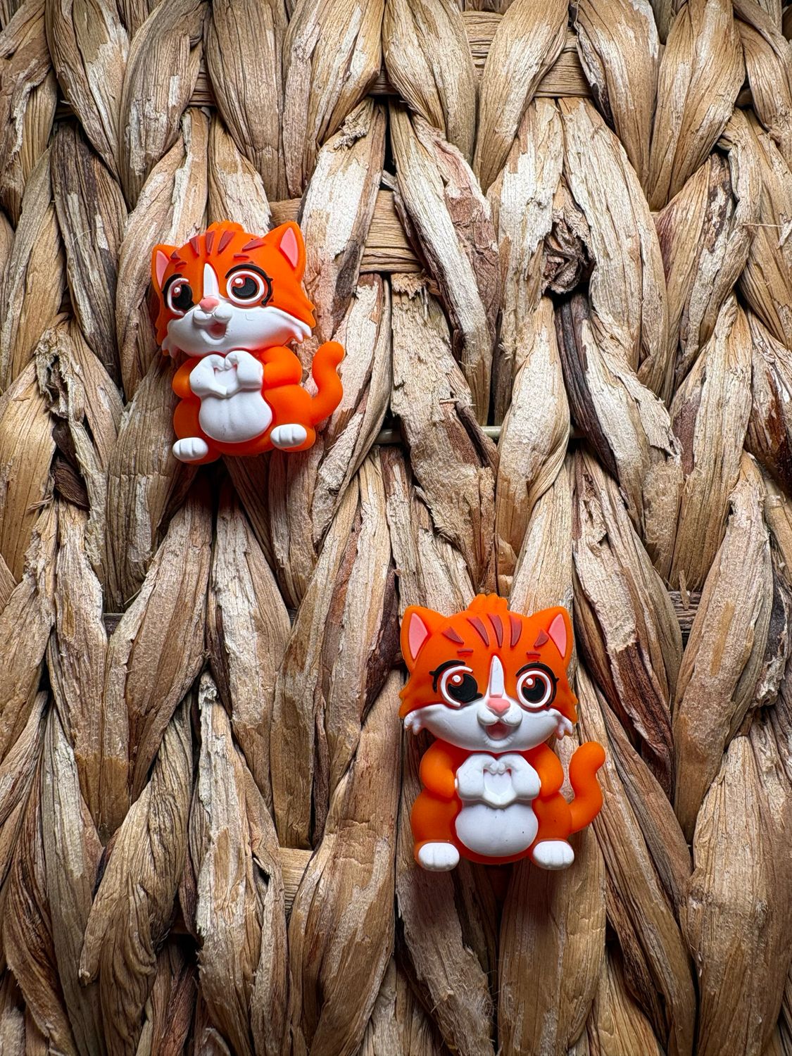 Orange Cat with Heart 3d Focal