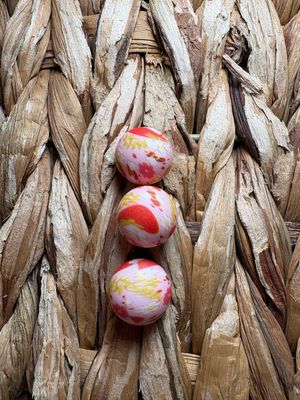 Strawberry Silicone Printed Bead 15mm SB47