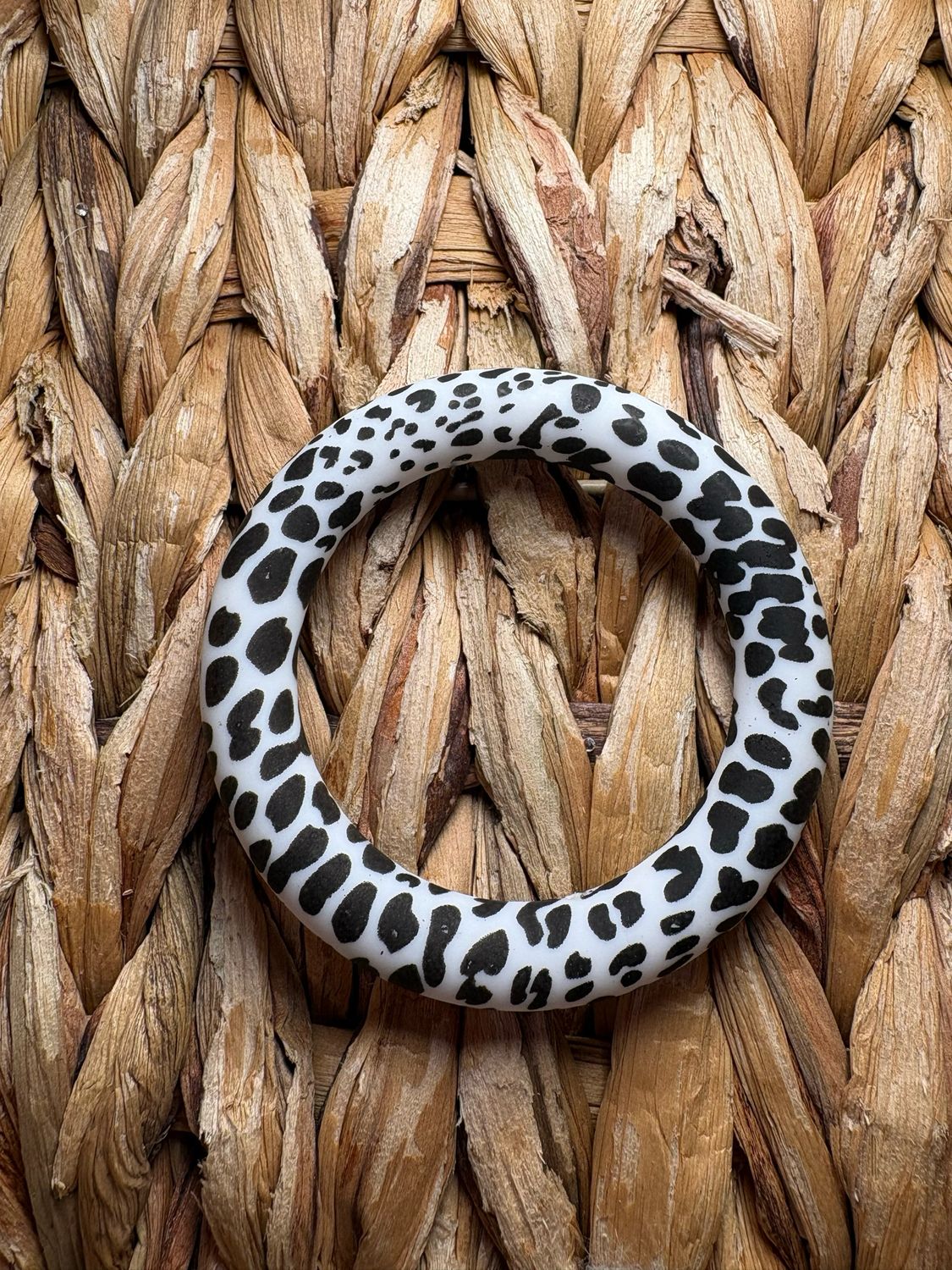 Cow Print Silicone Ring