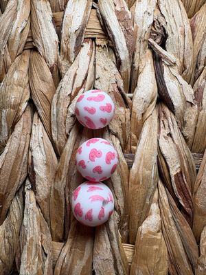 Pink Ducks Silicone Printed Bead 15mm SB50