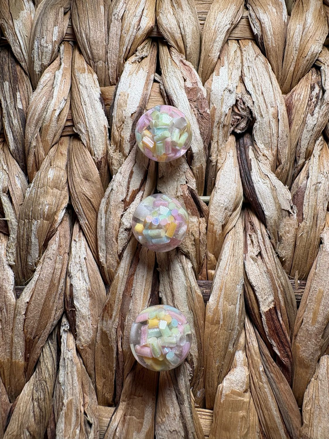 Pastel with Orange Sprinkle Confetti 16mm