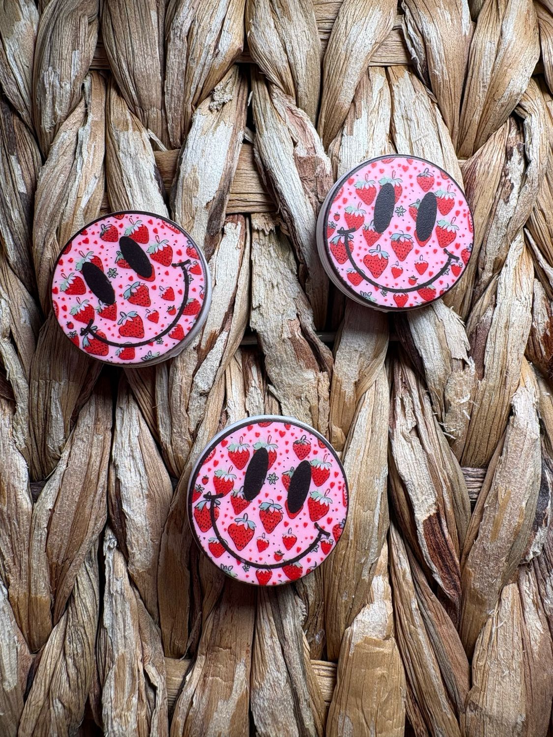 Strawberries Smiley Face Focal