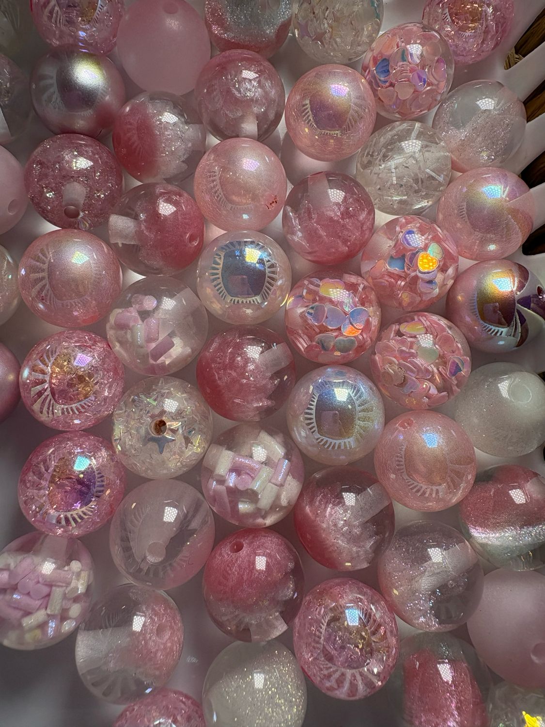 Bulk Bag Pink Color Mix 16mm Beads- 50pc M13