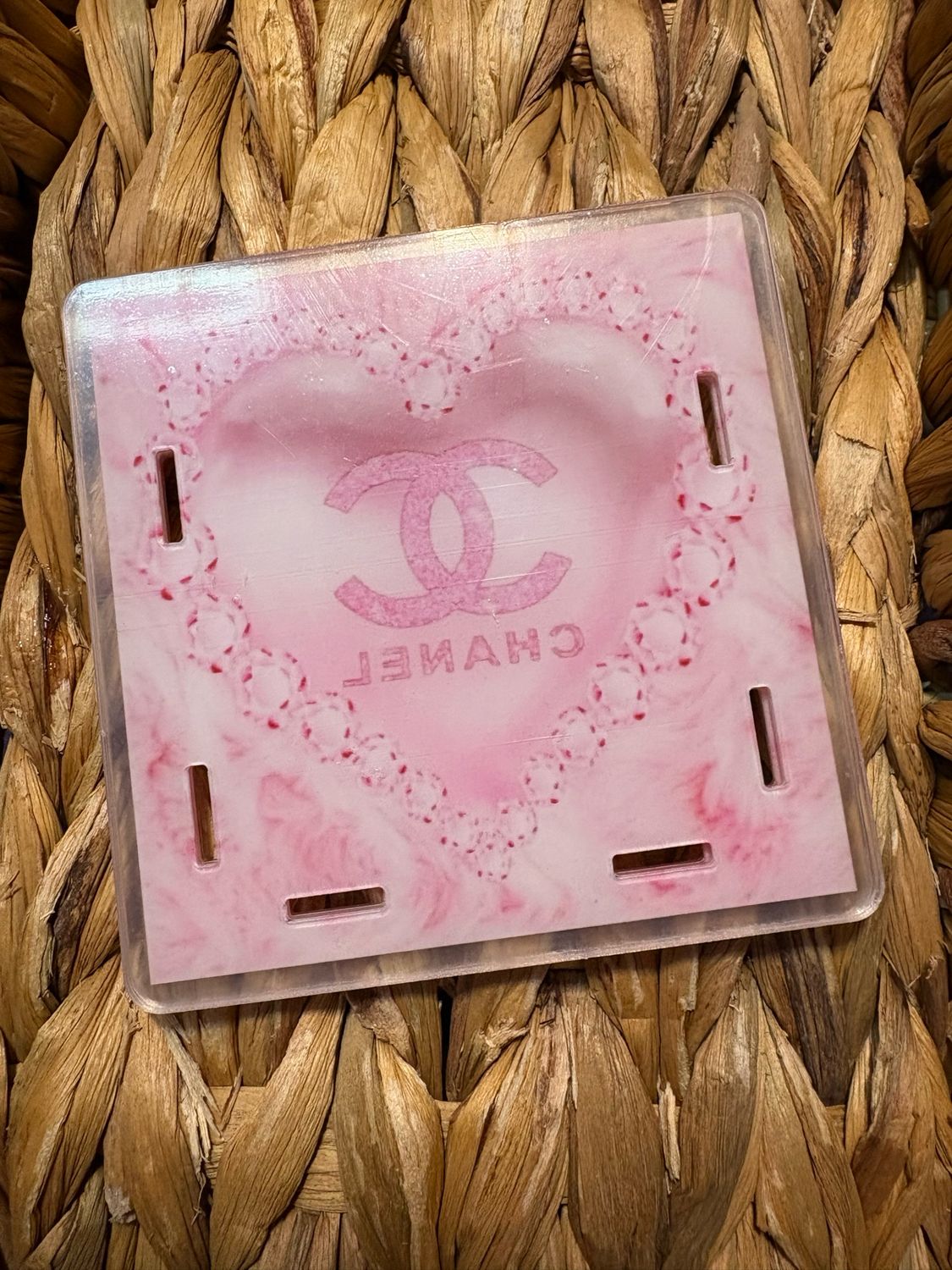 Pink Heart Designer Pen Box CC