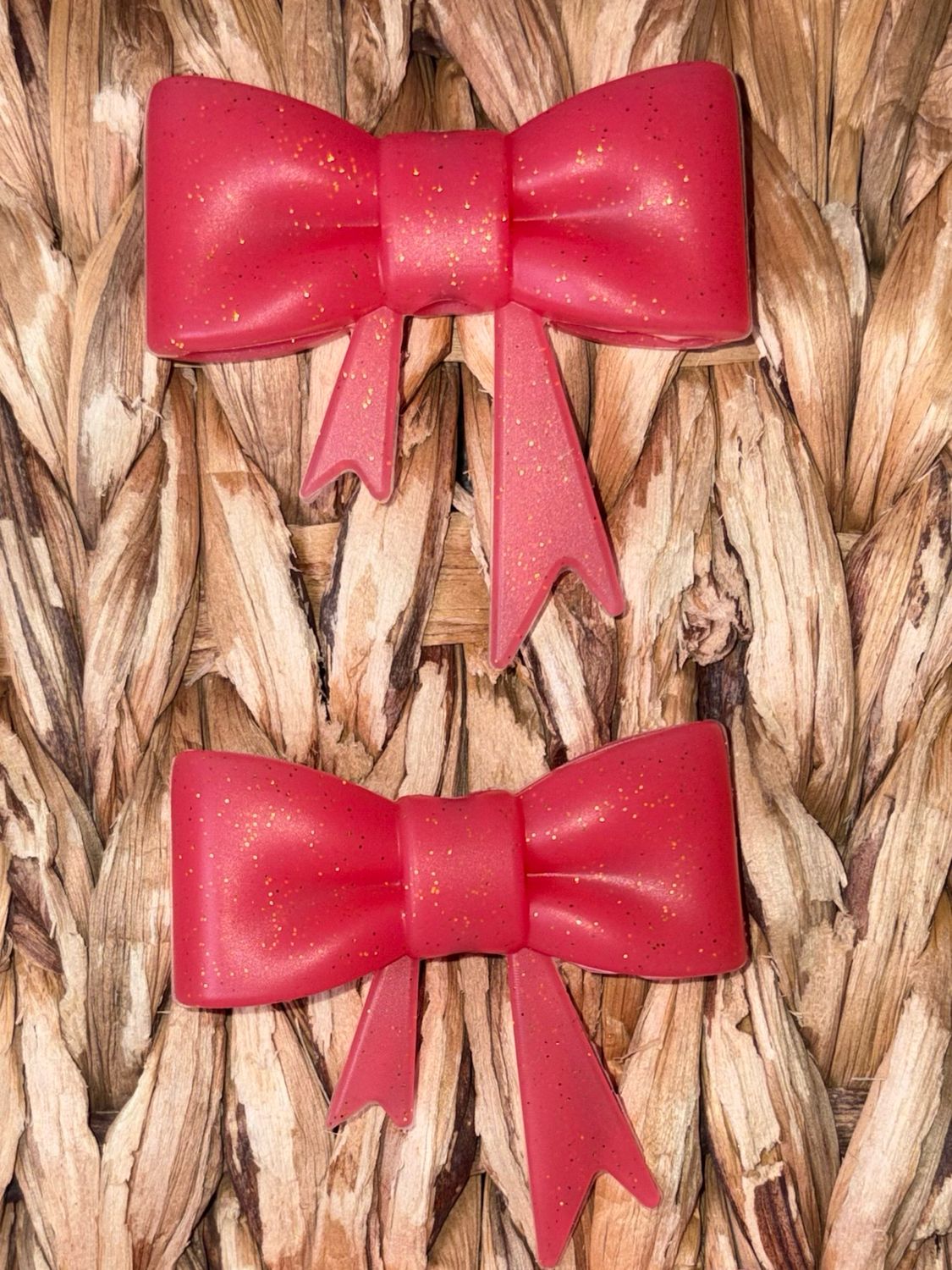 Red Glitter Straw/Focal Topper 