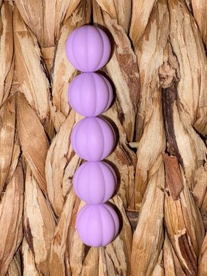 15mm Lavender Pumpkin Silicone Bead
