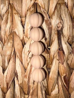 Tan Pumpkin Silicone Bead 15mm