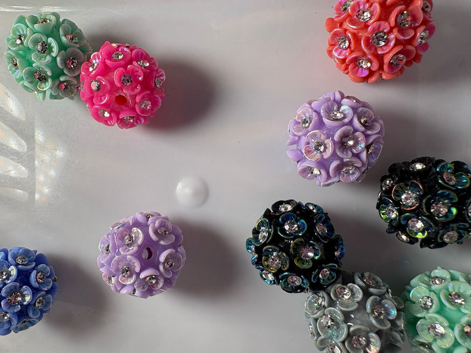 Flower Rhinestone-10pc Bulk Bag S42