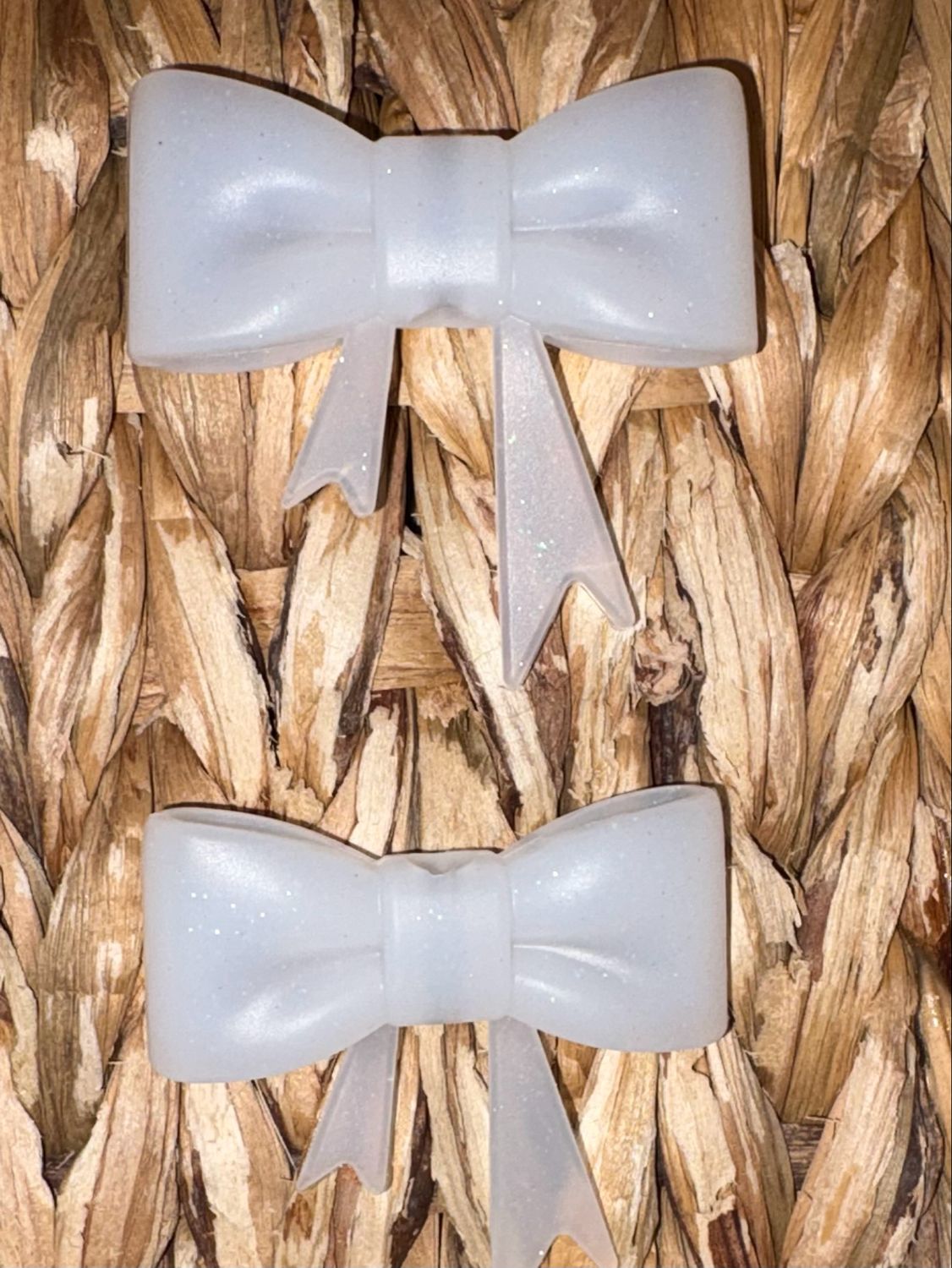 Clear Glitter Straw/Focal Topper 