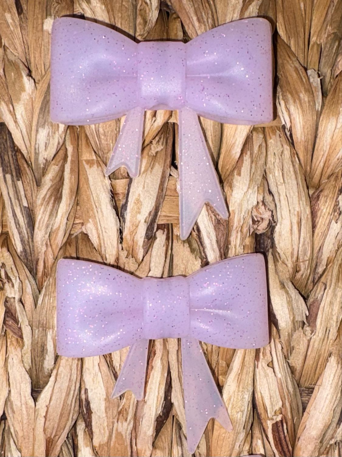 Pink Glitter Straw/Focal Topper 