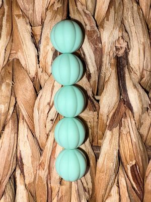 Teal Pumpkin Silicone Bead 15mm