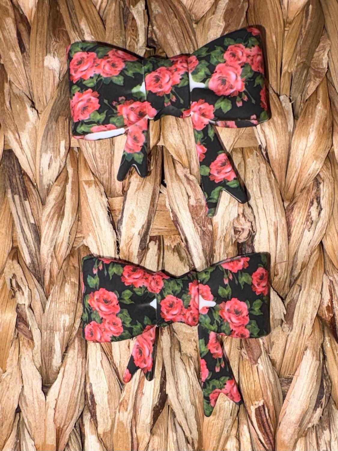 Red Flower Straw/Focal Topper 