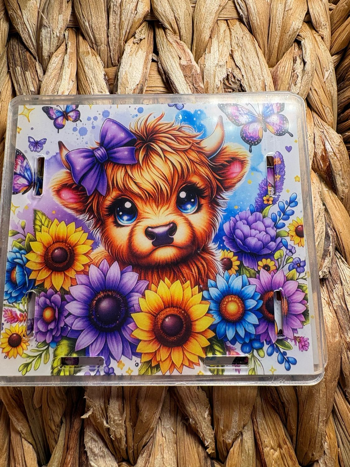 Cow with Mix Flower Pen Box
