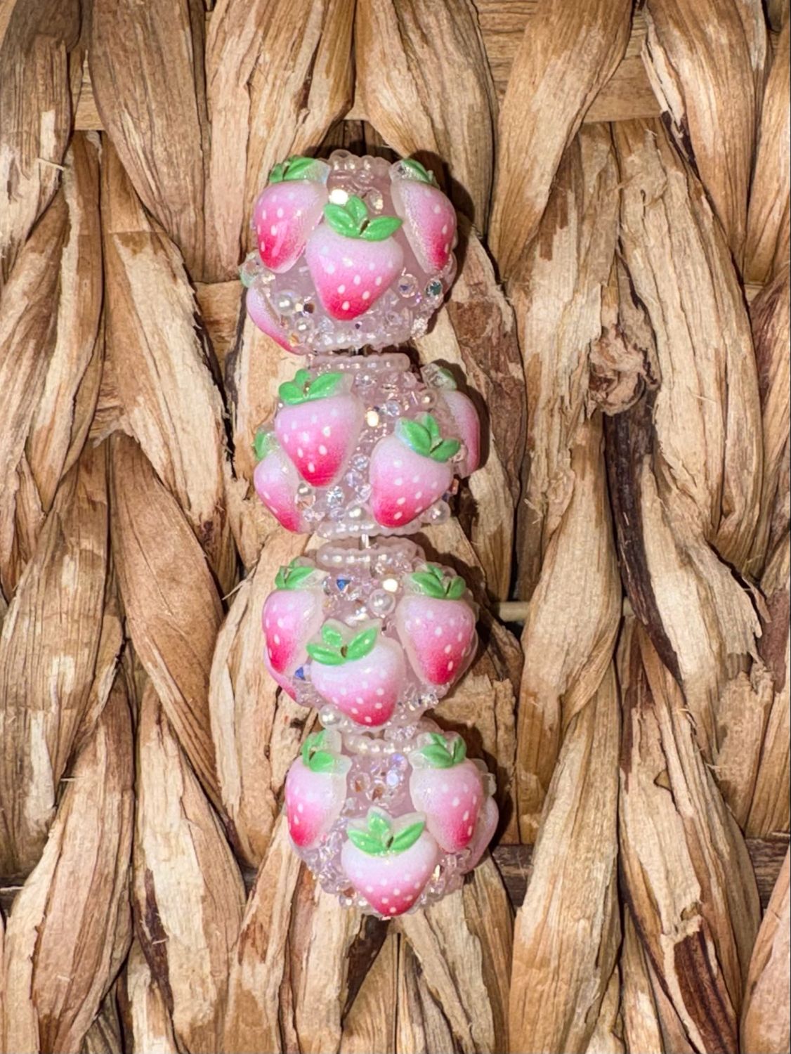 Pink Strawberry Sugar Bead