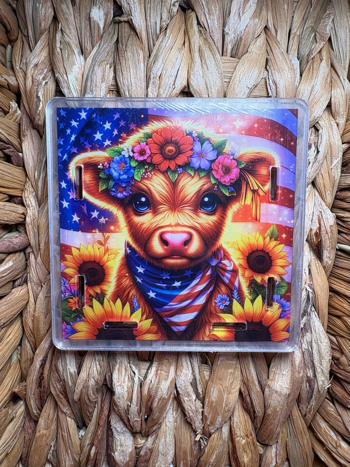 Patriotic Cow Pen Box