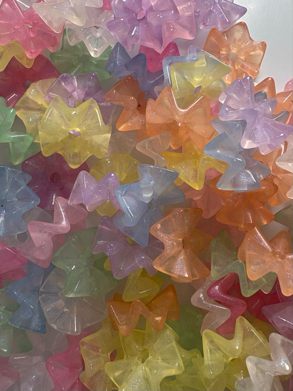 Clear Color Zig Zag Spacers Bulk Bag- 100pc