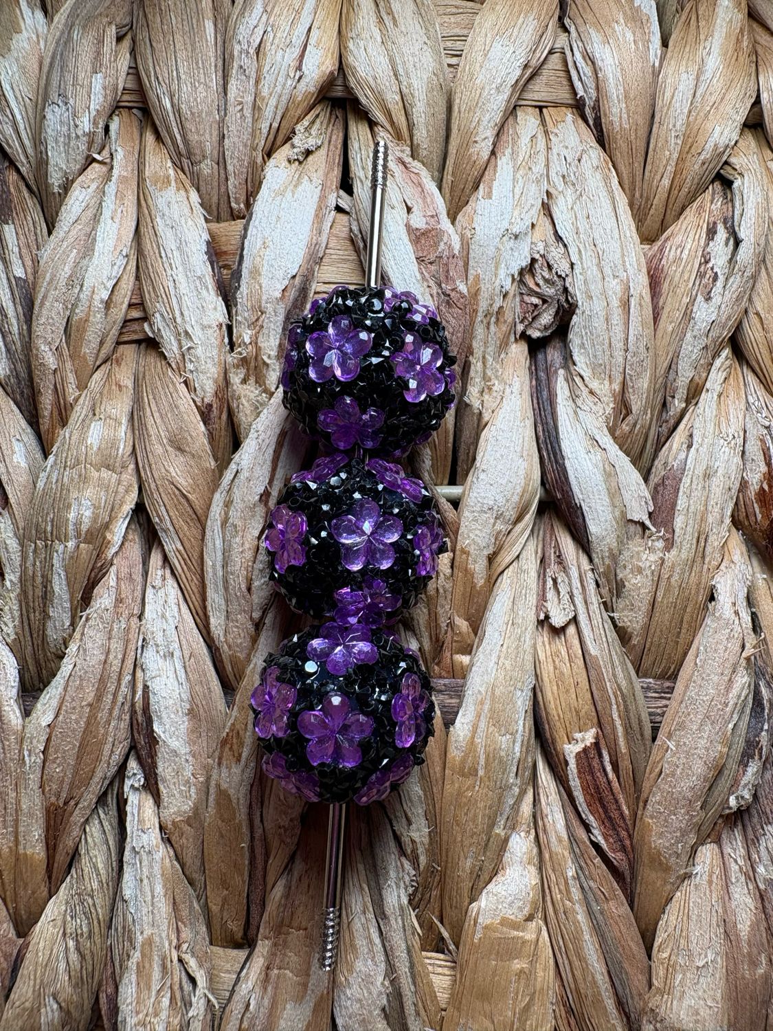 20mm Purple Flower Sugar Bead
