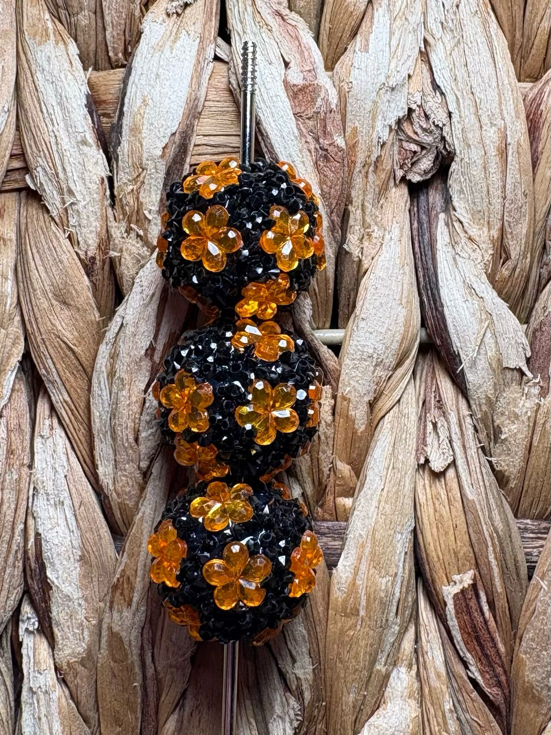 20mm Orange Flower Sugar Bead