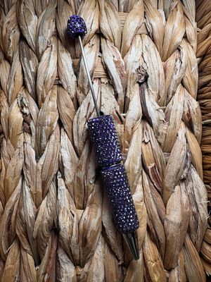 Dark Purple Rhinestone Pen